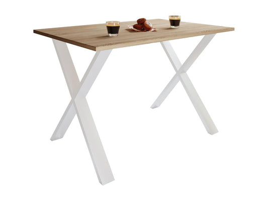 Meublita Premium Wood Kitchen Table Dining Table Xona X White 80 - 110 - Oak Meublita