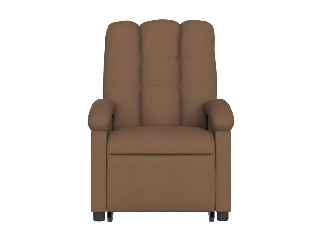 Brown Fabric Electric Reclining Massage Chair