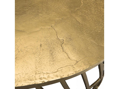 Meublita - Round coffee table 89x89cm gold aluminum with graphic base