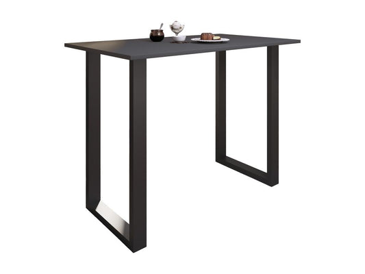 Meublita Premium wood and aluminum bar table, high bar table, Xona 140x80 cm, black/anthracite