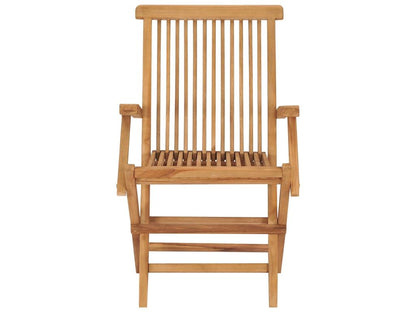 Folding garden chairs, 2 pieces, solid teak wood, 3