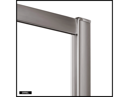 Shower Door with Side Panel, Corner Opening - 160x100x200 - GUNMETAL - PRIME - RIGHT