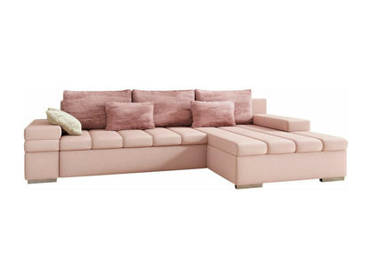 Meublita 169 Pink Corner Sofa with Sleeping Function and Bedding Box, 310x175x83cm