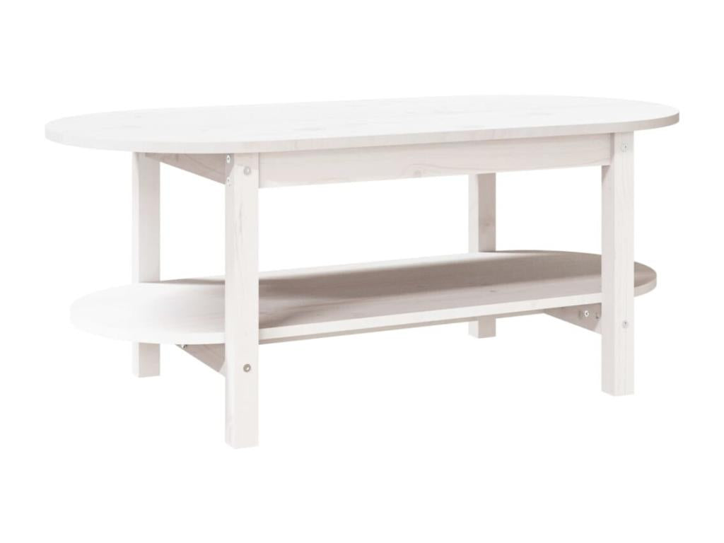 White coffee table 110x55x45 Solid pine wood
