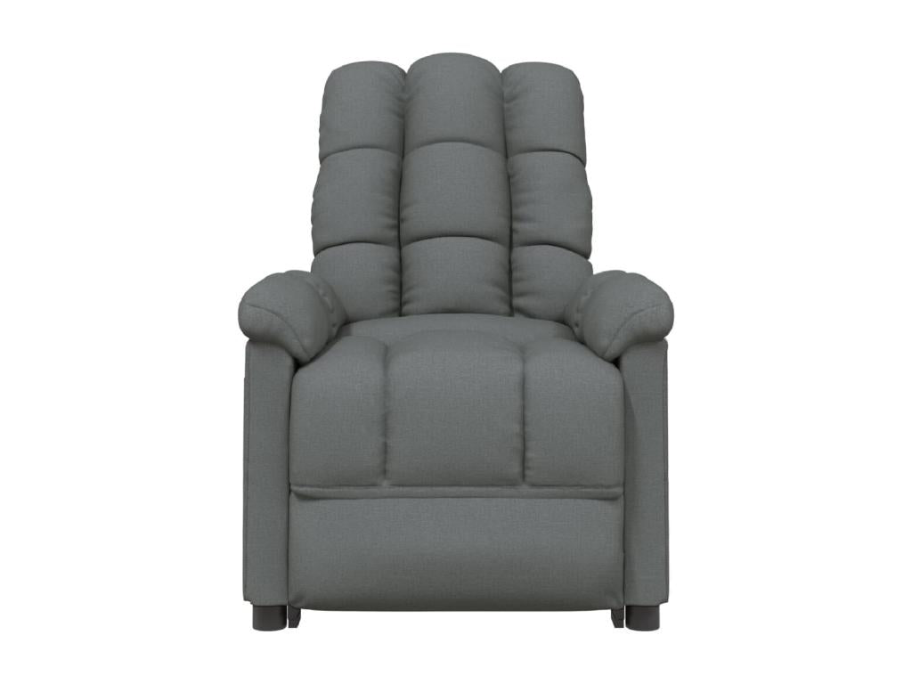 Dark Grey Fabric Reclining Armchair