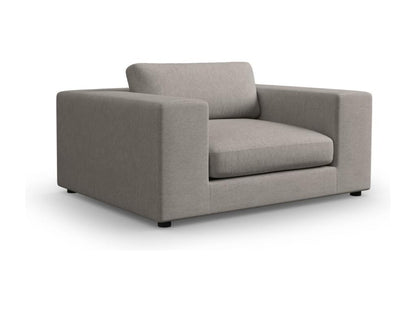 Meublita - Trendy 1.5-seater sofa in grey structural fabric - 156x122x72cm