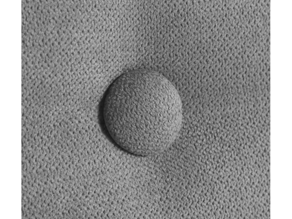 Meublita Aqualine Smooth Fabric Headboard with Buttons 150x50cm for 150cm Beds - Grey