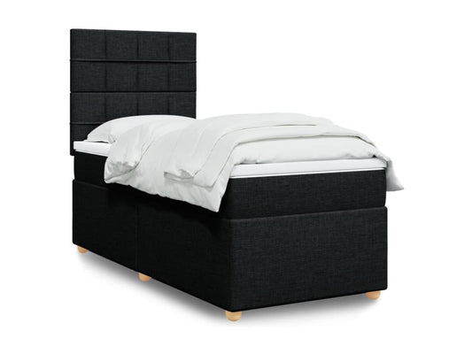 Bed base in Vertchez with black mattress 100x200 cm fabric