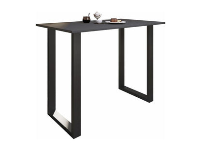 Meublita Premium wood and aluminum bar table, high bar table, Xona 140x80 cm, black/anthracite