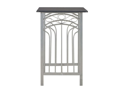 3-piece bar set, wood and steel, black