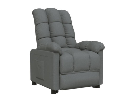Dark Grey Fabric Reclining Armchair