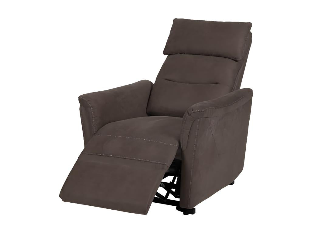 Meublita - Meublita Electric Reclining Armchair, Dark Grey Fabric
