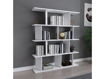 Modern Meublita 5-shelf bookcase, stylish and durable, white
