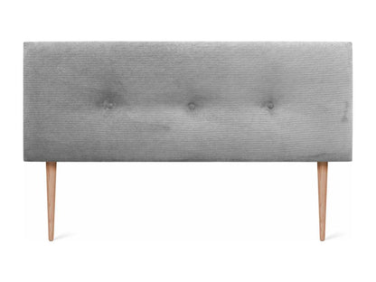 Meublita Plain Corduroy Headboard with Buttons 160x115 with Bed Legs 150/160 - Grey