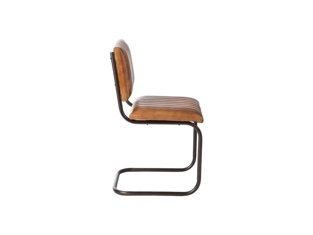 Vertchez Cognac Leather Chairs - Vertchez