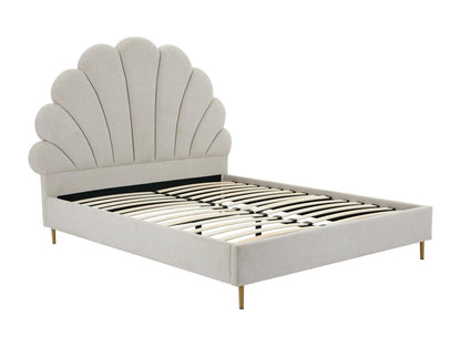 Seashell bed 140x190 cm - Fabric - Beige - Meublita