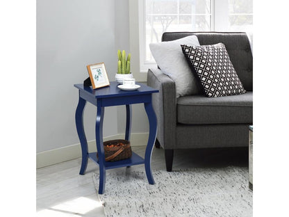 Square Bedside Table/End Table with Non-Slip Pads, Side Table for Bedroom/Living Room, 40x40x60 cm, Blue, Set of 2