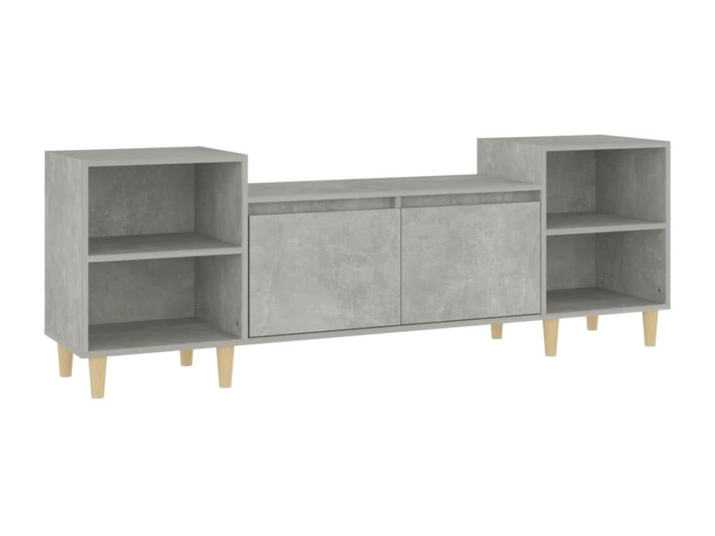 TV stand, concrete grey, 160x35x55 cm, engineered wood
