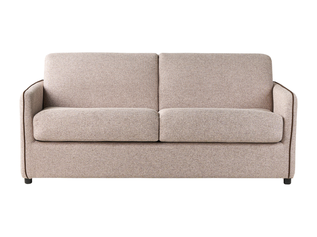 Meublita 2-seater sofa bed in light brown fabric
