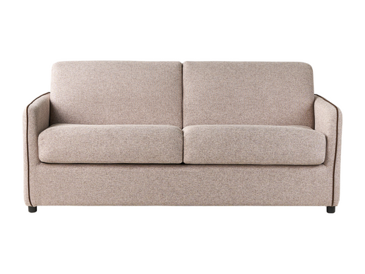 Meublita 2-seater sofa bed in light brown fabric