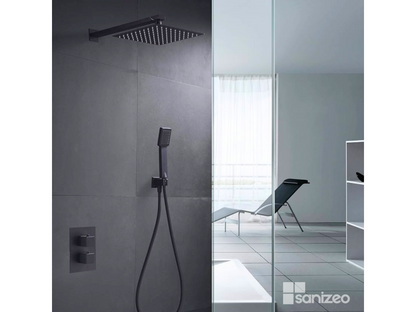 Meublita CIES GPC009/NG Recessed Anti-Limescale Shower Column, Matte Black