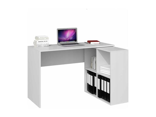 Meublita corner desk 120x50x76 cm 4 niches white