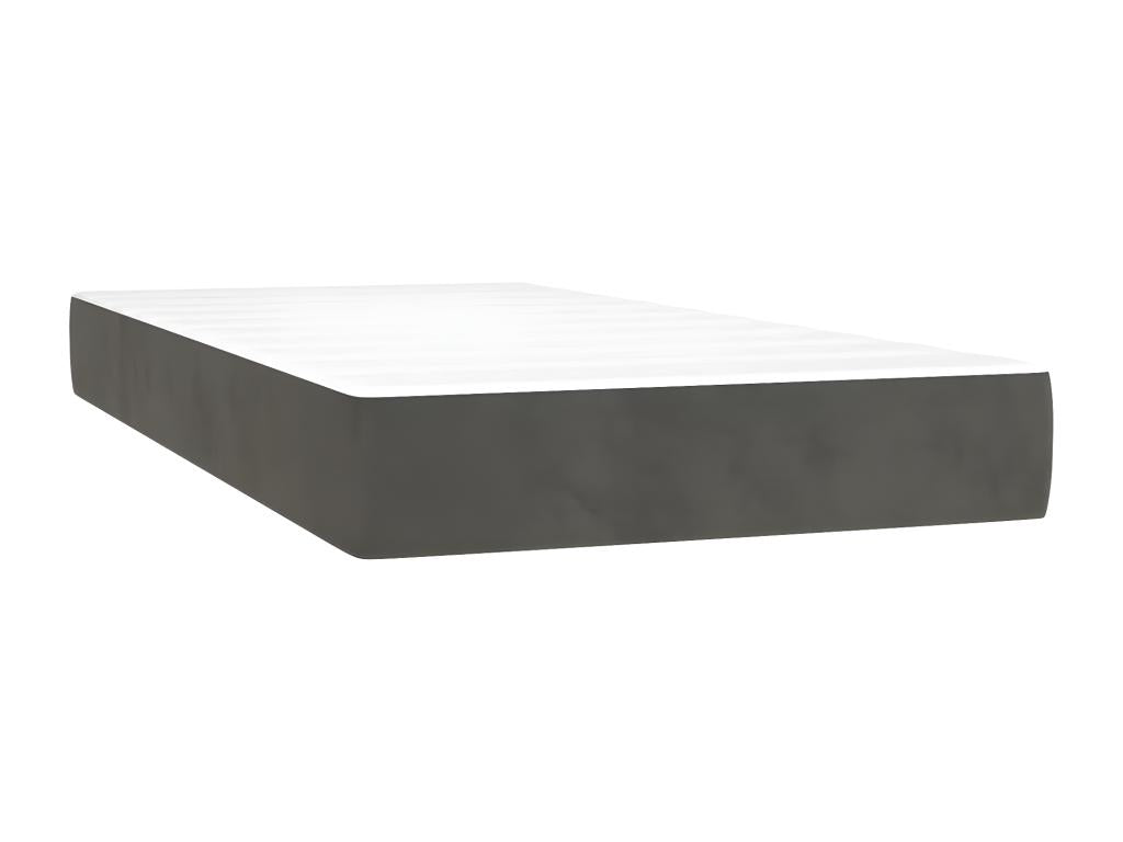 Upholstered bed base and mattress, Dark Grey 200x200 Velvet 4