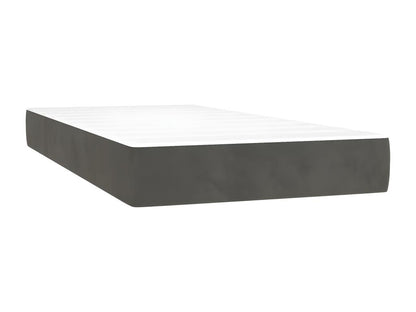 Upholstered bed base and mattress, Dark Grey 200x200 Velvet 4