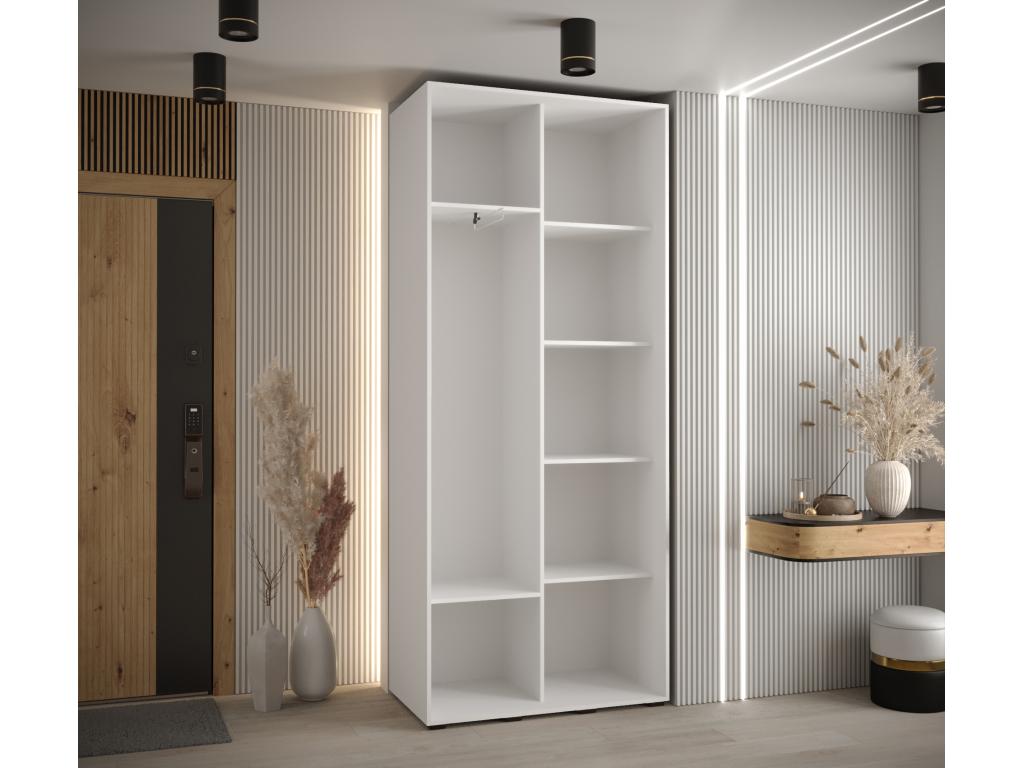 Vertchez 4-Door Sliding Wardrobe 235.2/100/45 2 Doors White/White/Gold