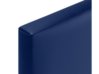 Meublita Faux Leather Headboard with 2 Buttons, 105x105cm, with Legs, 105cm Beds - Blue