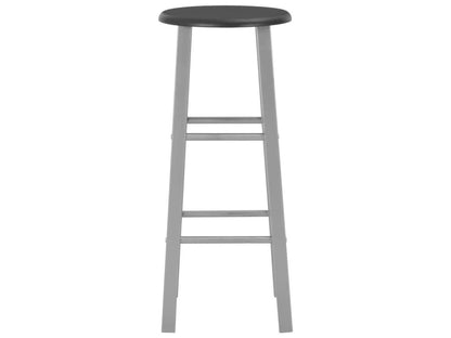 3-piece bar set, wood and steel, black