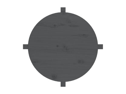 Grey coffee table 62.5x45 Solid pine wood