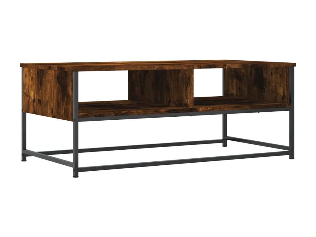 Smoked oak coffee table 100x51x40 engineered wood