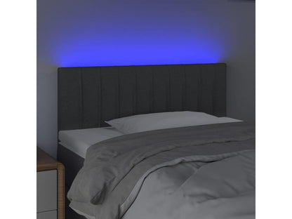 Dark Grey LED Headboard 100x5x78/88 cm Fabric