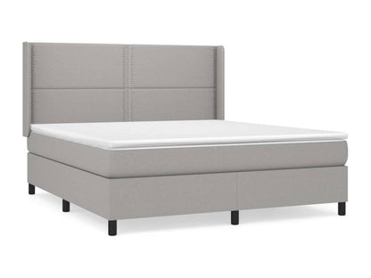 Meublita bed base with light grey mattress 160x200cm fabric