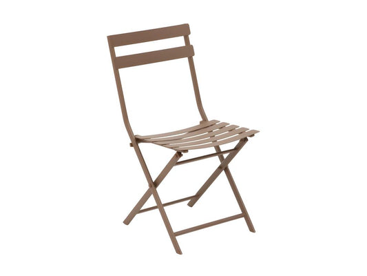 Meublita bronze folding metal chair