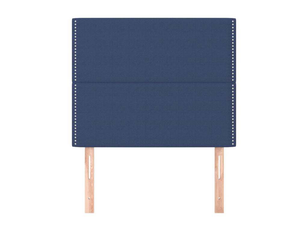 2-piece headboard set, blue, 100x5x78/88 cm, fabric