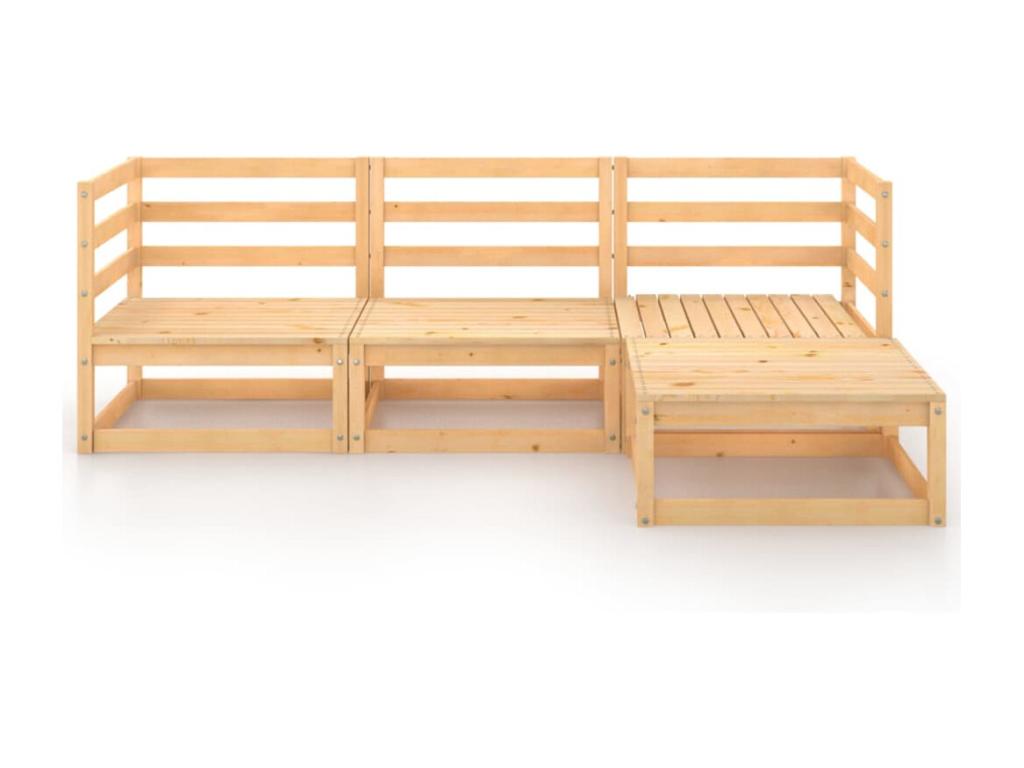 Brown wooden garden furniture set, 70x70x67 cm, 02 0016230