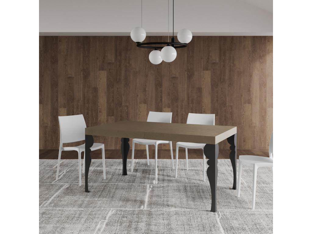 Extendable table 90x160/420 cm Paxon Premium Meublita anthracite legs