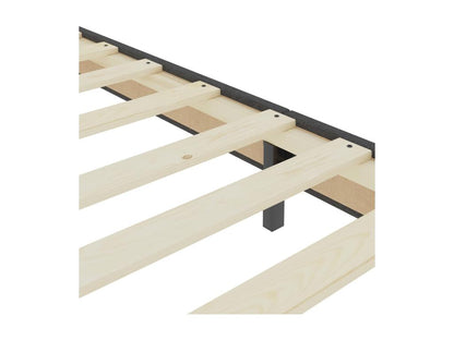 Upholstered bed base, dark grey fabric, 200x200 cm