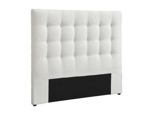 Upholstered headboard 140 cm - Bouclé fabric - White - Meublita