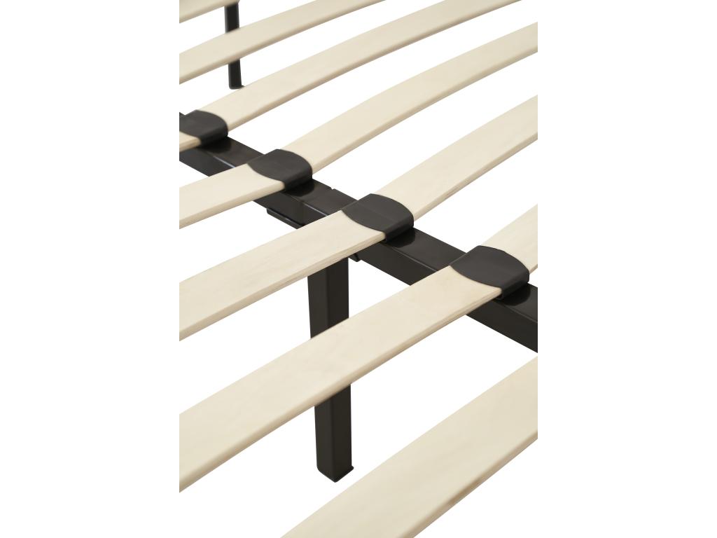 90x190 cm Bed Base, Sturdy and Comfortable, with Meublita Frame and 6 Metal Legs. Easy Assembly