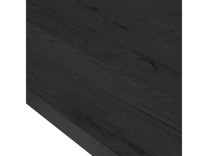 Meublita - Rectangular Table 230cm Black Wood Look Black Metal Star Base